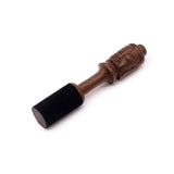 Wooden Singing Bowl Stick — Buddha Carving (14cm)