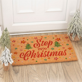 Natural Step Into Christmas Doormat