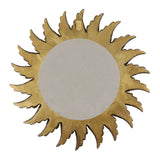 47cm Round Antique Gold Angel Wing Mirror