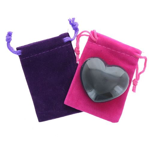Agate Gemstone Heart Large in a Pouch