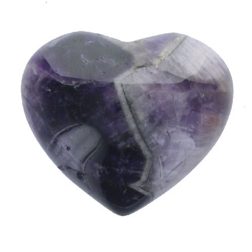 Amethyst Chevron Gemstone Heart Large