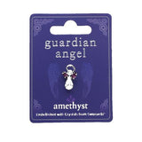 Amethyst Guardian Angel Pin With Swarovski Crystal