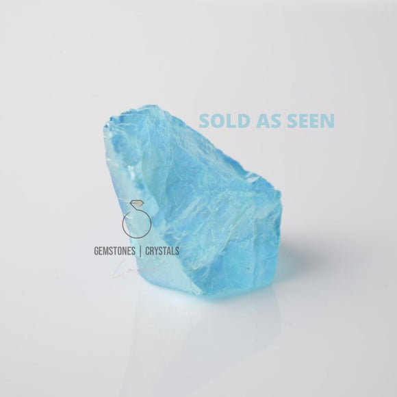 Aqua Aura Blue Quartz Rough 1