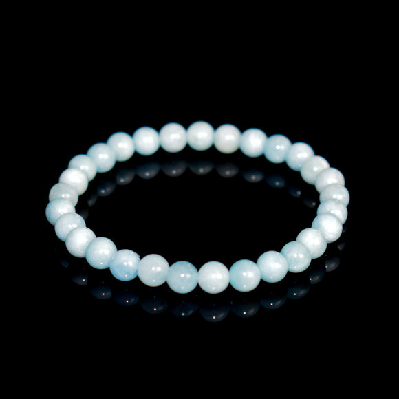 Aquamarine Small Bead Gemstone Bracelet