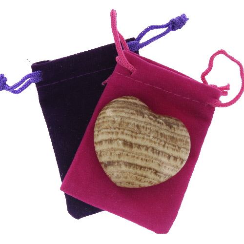 Aragonite Gemstone Heart Large in a Pouch
