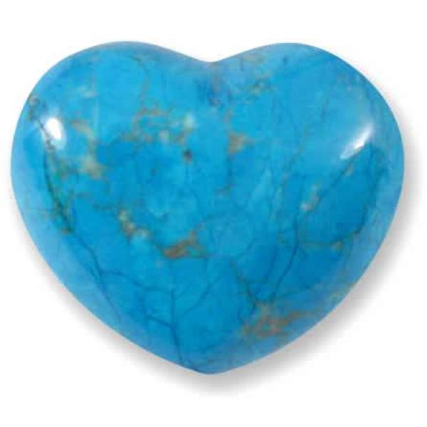 Blue Howlite Gemstone Heart Large