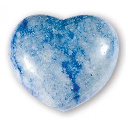 Blue Quartz Gemstone Heart Large
