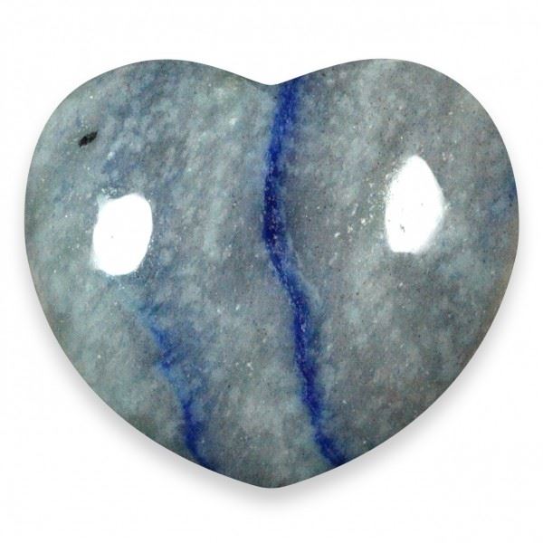 Blue Quartz Gemstone Heart Large