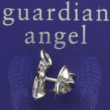 Blue Zircon Guardian Angel Pin with Swarovski Crystal