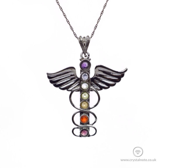Caduceus Chakra Pendant Crystal Note