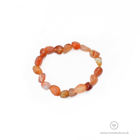 Carnelian Tumblestone Bracelet Crystal Note