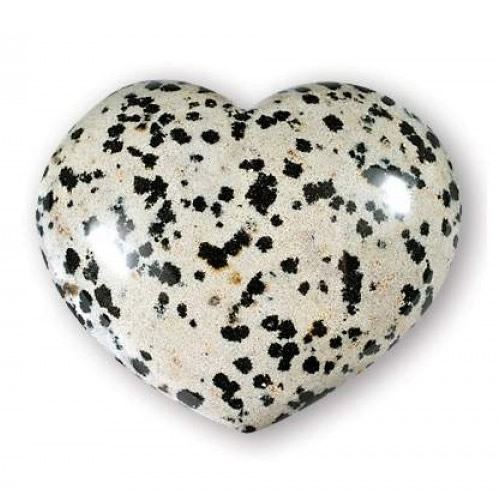 Dalmatian Jasper Gemstone Heart Large