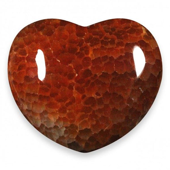 Fire Agate Heart Large