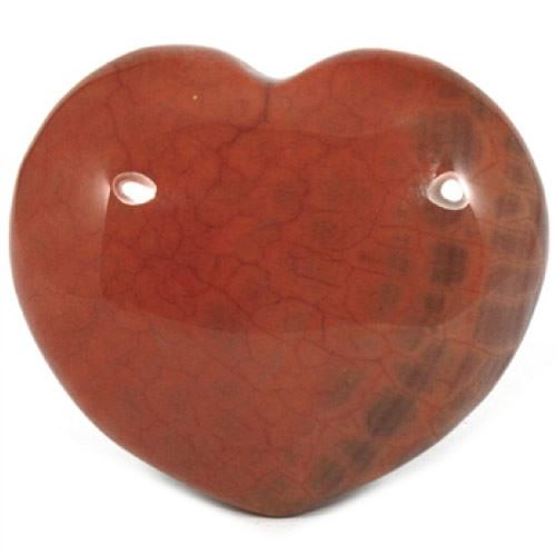 Fire Agate Heart Large