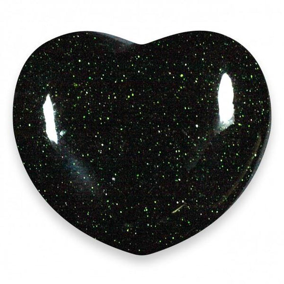 Green Goldstone Gemstone Heart Large