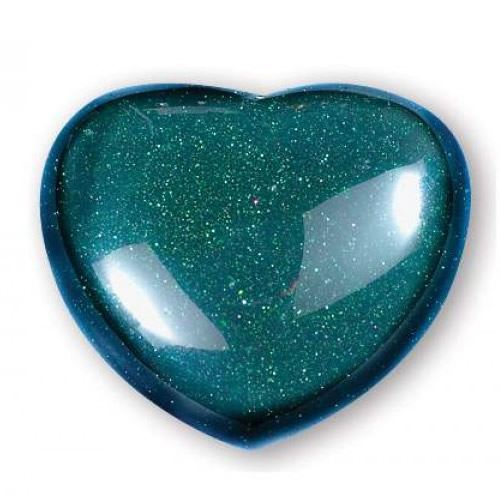 Green Goldstone Gemstone Heart Large