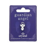 Guardian Angel Pin With Clear Swarovski Crystal