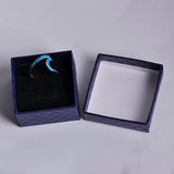 Wave 925 Sterling Silver Blue Fire Opal Ring