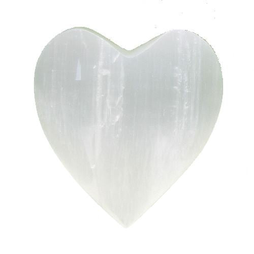 Selenite Gemstone Heart Large