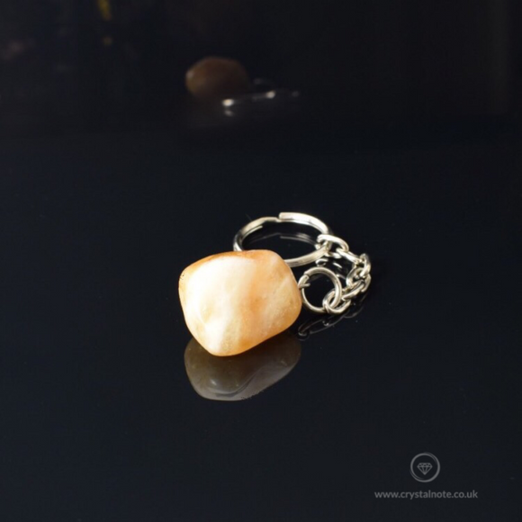 Citrine Tumblestone Keyring