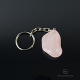 Rose Quartz Tumblestone Keyring