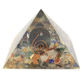 Medium Orgonite Pyramid 60mm Gemchips, Copper, Turtle