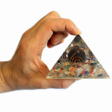 Medium Orgonite Pyramid 60mm Gemchips, Copper, Turtle