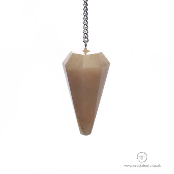 Moonstone Faceted Cone Pendulum Crystal Note