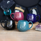 Blue Crescent Moon Rounded Mug
