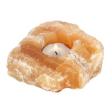Orange Calcite Crystal Tealight Holder