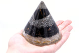 Orgonite Cone - Selenite and Black Tourmaline Copper - 90 mm