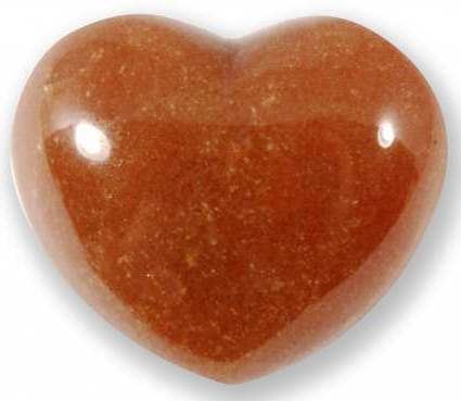 Peach Aventurine Gemstone Heart Large