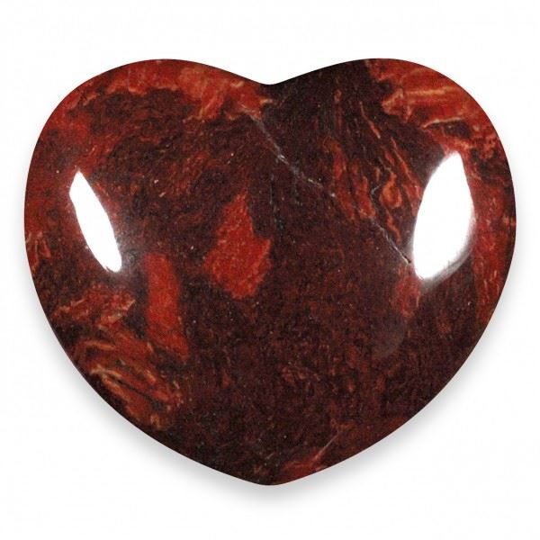 Poppy Jasper Gemstone Heart Large