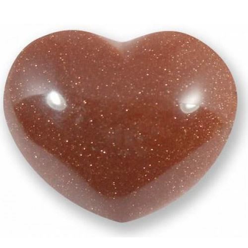 Red Goldstone Gemstone Heart Large