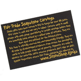 Red Soapstone Egg with Yellow Polkadots in Gift Box and Free Stand