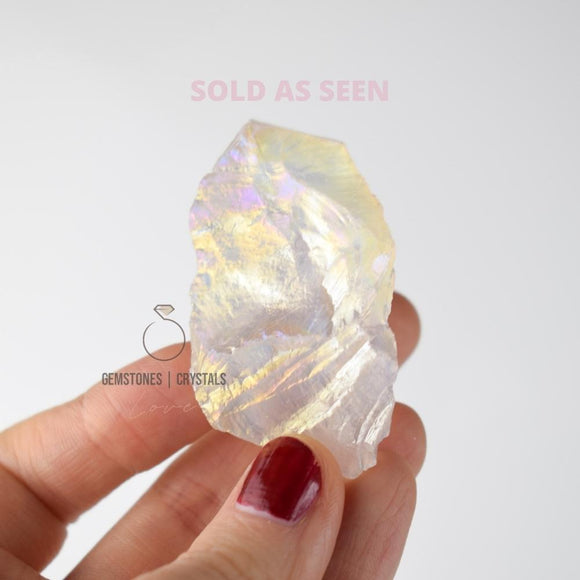 Rose Quartz Aura Rough 5