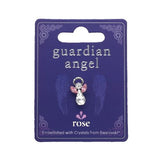 Rose Quartz Guardian Angel Pin With Swarovski Crystal