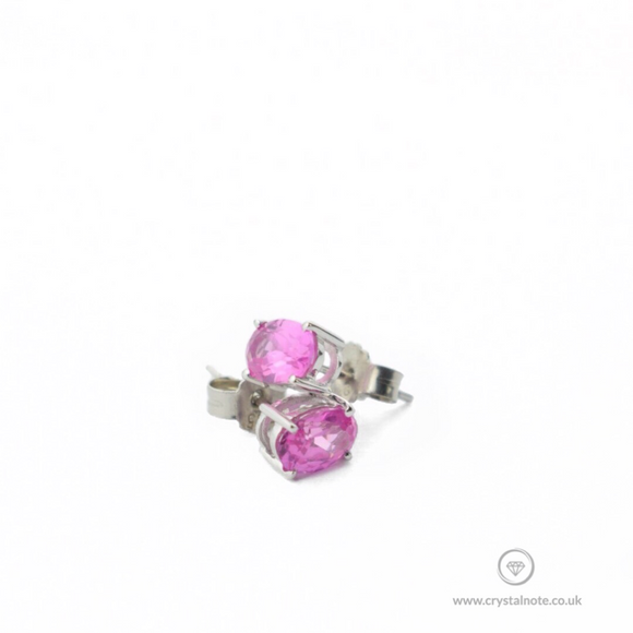 Siberian Pink Sapphire Earstud 