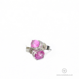 Siberian Pink Sapphire Earstud 