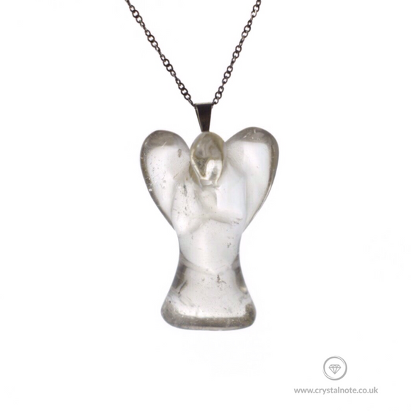 Smokey Quartz Angel Pendant Crystal Note