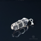 Smokey Quartz Point Spiral Pendant Side View Crystal Note