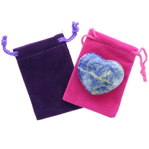 Sodalite Gemstone Heart Large in Pouch