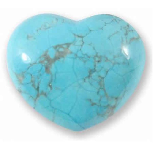 Turquoise Howlite Gemstone Heart Large
