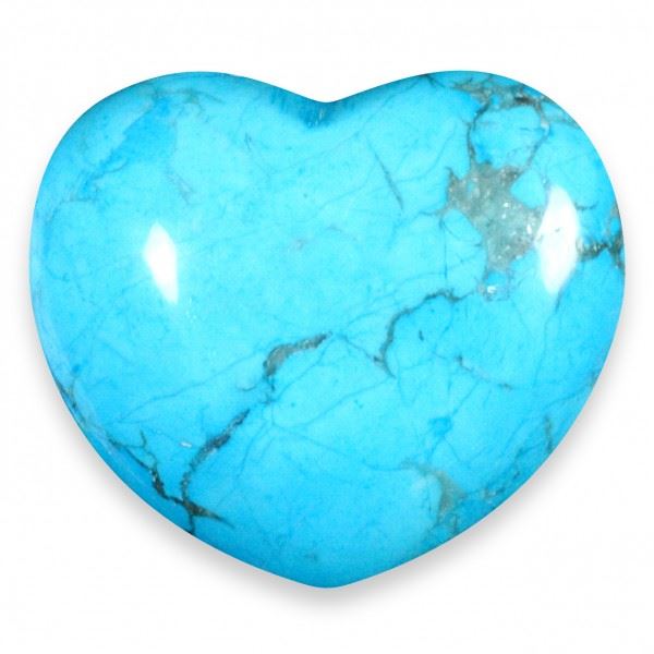 Turquoise Howlite Gemstone Heart Large