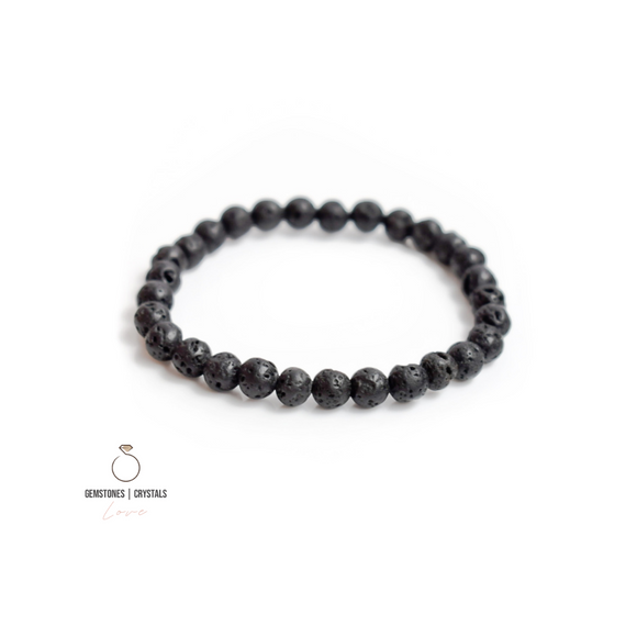 Volcanic Stone Small Bead Bracelet