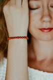 Red Jasper Small Bead Gemstone Bracelet
