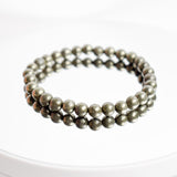 Pyrite Small Bead Gemstone Bracelet