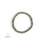 Pyrite Small Bead Gemstone Bracelet
