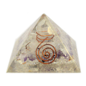 Medium Orgonite Pyramid- Gemchips and Copper