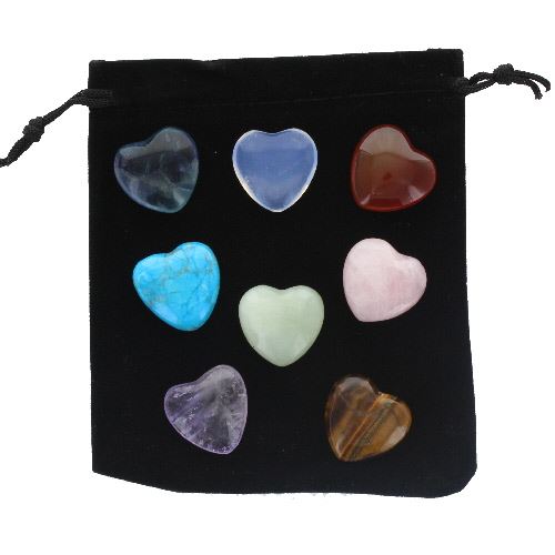 Eight Heart Gift Set with a Drawstring Pouch